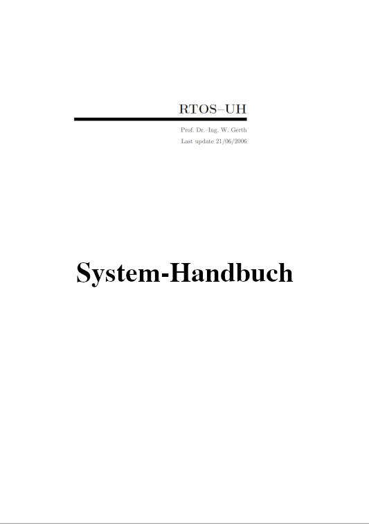 RTOS-UH Manual